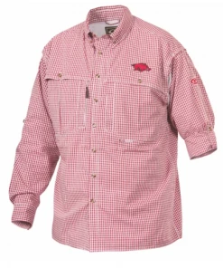 Bmtoutdoors Arkansas Plaid Wingshooter's Shirt Long Sleeve