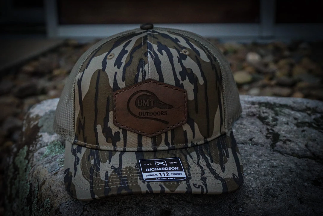 Bmtoutdoors Hats BMT LEATHER PATCH HAT BOTTOMLAND 3 Bmtoutdoors Hats BMT LEATHER PATCH HAT BOTTOMLAND