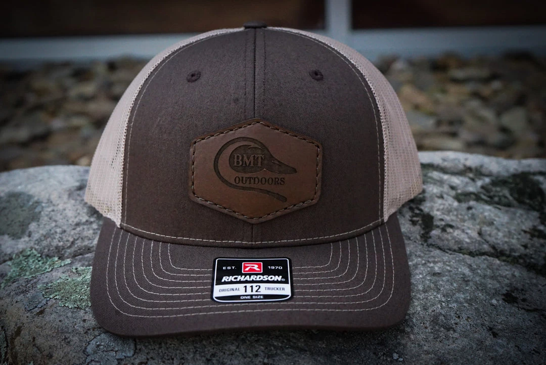 Bmtoutdoors Hats BMT LEATHER PATCH HAT 5 Bmtoutdoors Hats BMT LEATHER PATCH HAT