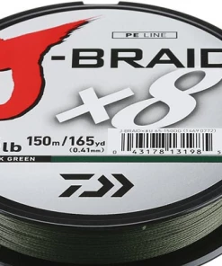 Daiwa J-Braid 8X Braided Line Dark Green 165yds Fishing Line